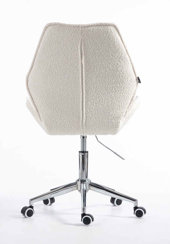 HR350K Krémszínű modern boucle szék krómozott lábbal