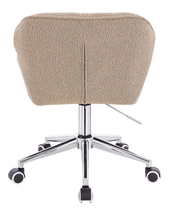 HR111K Latte modern boucle  szék krómozott lábbal