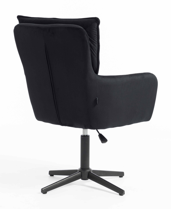 HR250CROSS Fekete modern velúr szék fekete lábbal