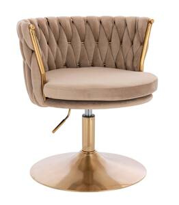 HR450N Latte Modern Velúr Szék Arany lábbal