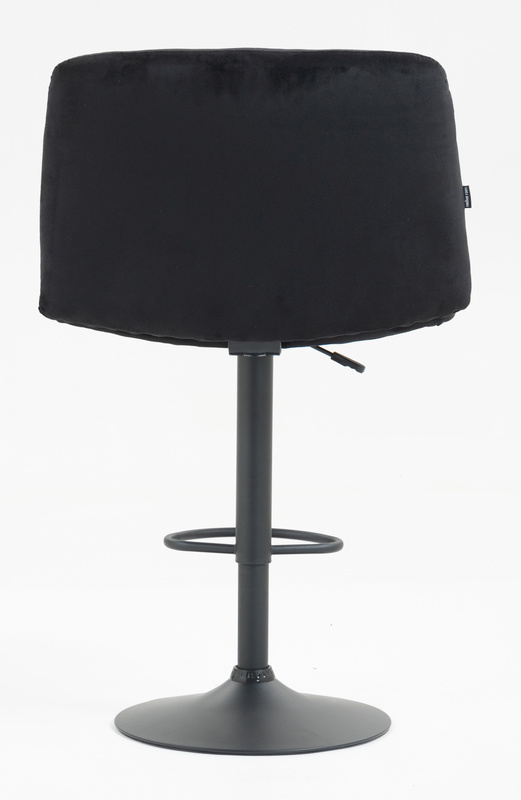 HR150W Fekete Modern Velúr Szék Fekete lábbal