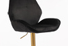 HR350KW Fekete modern velúr szék arany lábbal