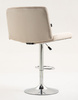 HR150W Latte Modern Velúr Szék Krómozott lábbal