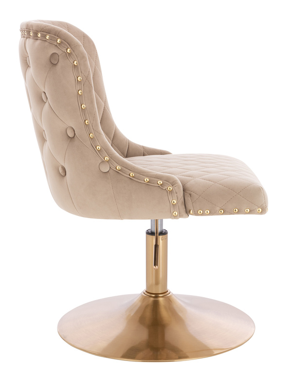 HR940N Latte Modern Velúr Szék Arany lábbal