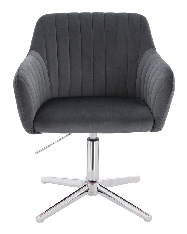 HR190CROSS Grafit Modern Velúr Szék Krómozott lábbal