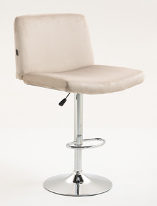 HR150W Latte Modern Velúr Szék Krómozott lábbal