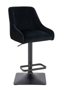 HR920KW Fekete Modern Velúr Szék Fekete lábbal