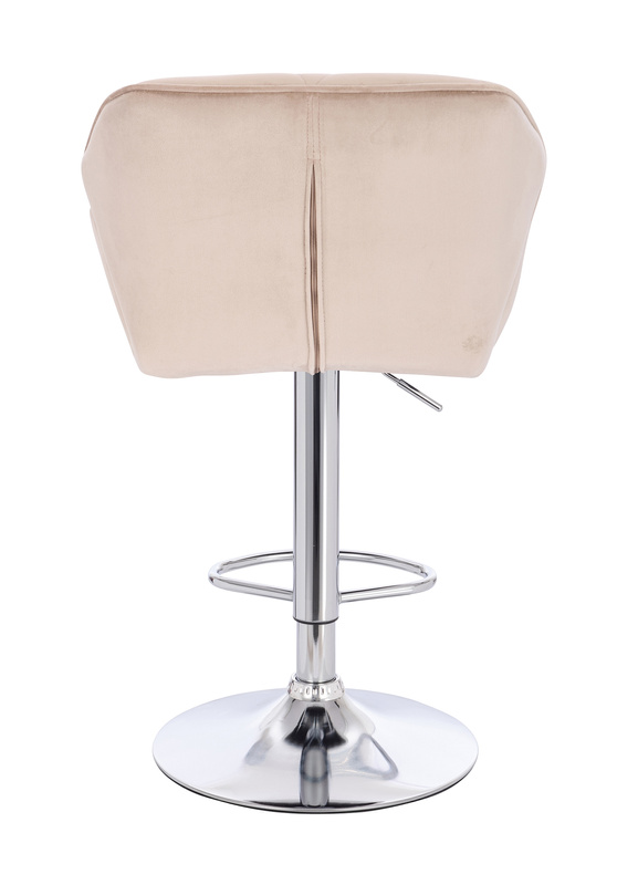 HR111W Latte modern velúr szék krómozott lábbal