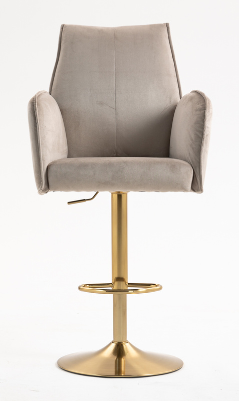HR280W Latte Modern Velúr Szék Arany lábbal