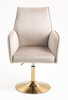 HR280N Latte Modern Velúr Szék Arany lábbal