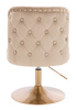 HR940N Latte Modern Velúr Szék Arany lábbal
