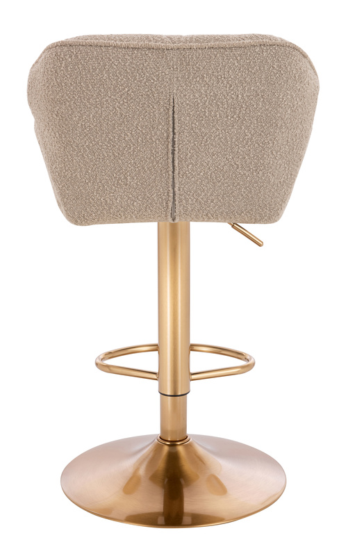 HR111W Latte modern boucle szék arany lábbal