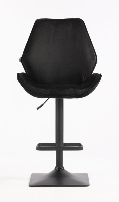 HR350KW Fekete modern velúr szék fekete lábbal
