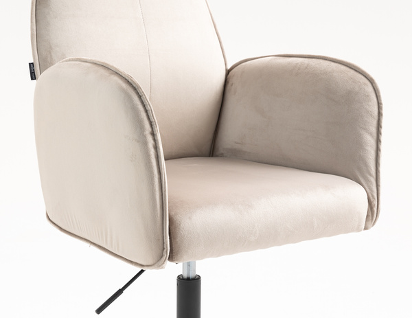 HR280N Latte Modern Velúr Szék Fekete lábbal