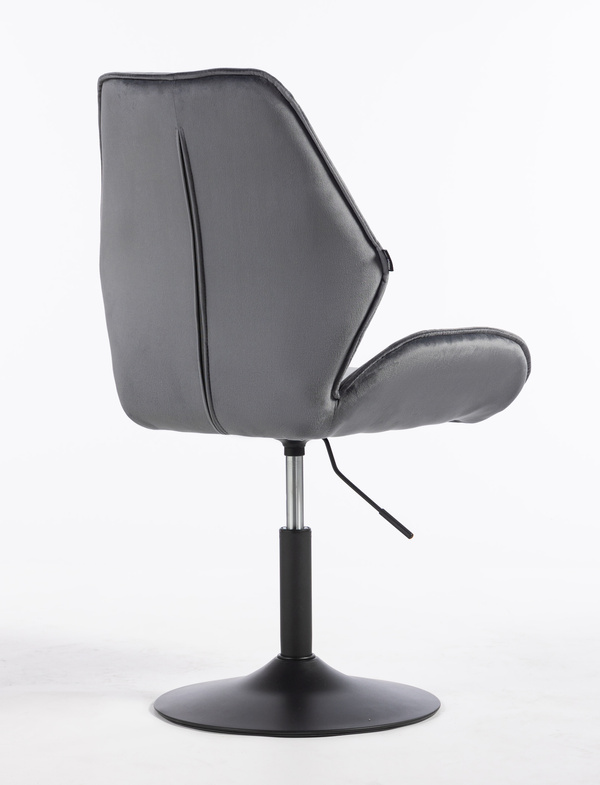HR350N Grafit modern velúr szék fekete lábbal