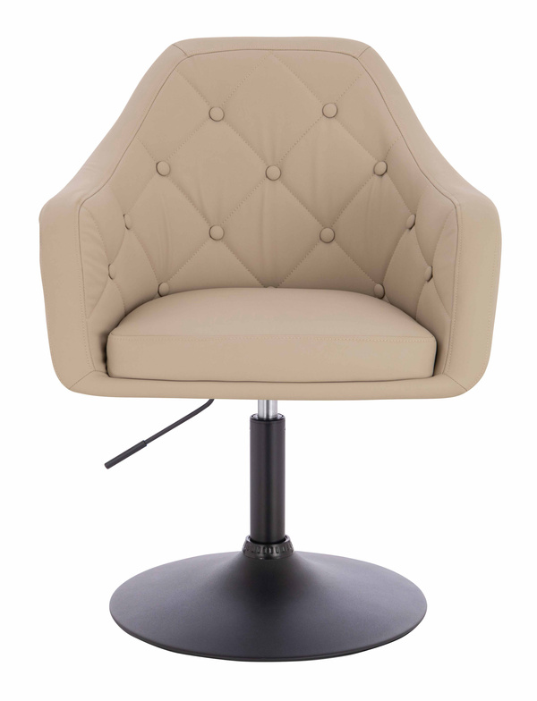 HR831N Krémszínű Műbőr Premium Soft szék fekete lábbal