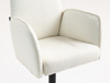 HR280W Krémszínű modern boucle szék fekete lábbal