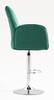 HR280W Sötétzöld Modern Velúr Szék Krómozott lábbal