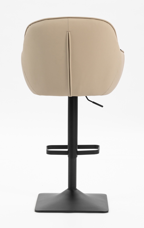 HR2055KW Krémszínű Modern Műbőr Szék Fekete lábbal