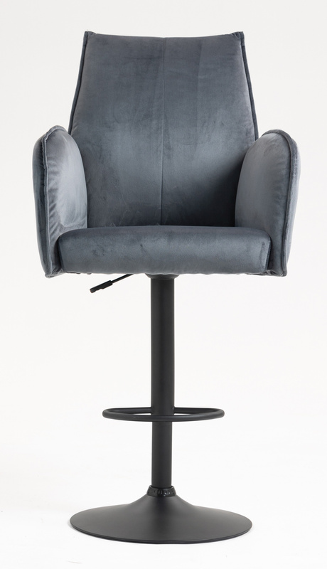 HR280W Grafit Modern Velúr Szék Fekete lábbal