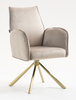 HR280 CSILLAGLÁB Latte Modern Velúr Szék Arany lábbal
