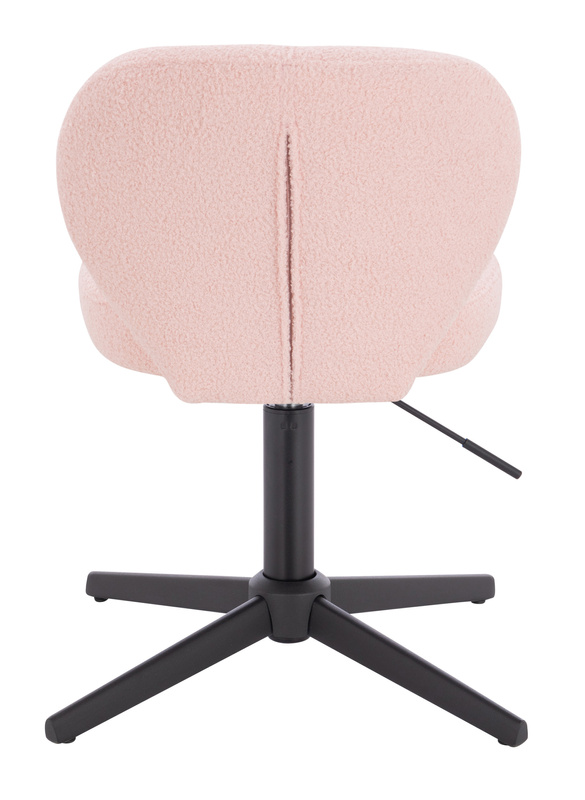 HR193CROSS Púder Rózsaszín modern boucle  szék fekete lábbal