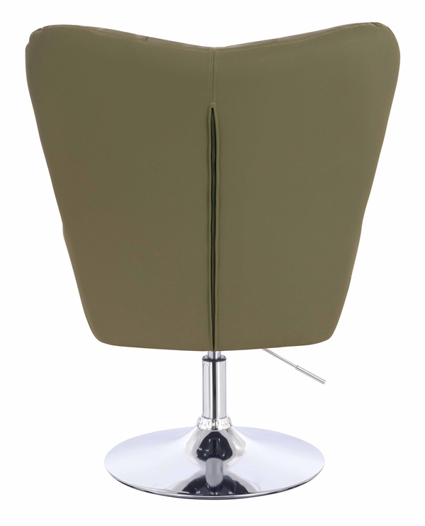 HR650N Khaki Műbőr Premium Soft szék krómozott lábbal