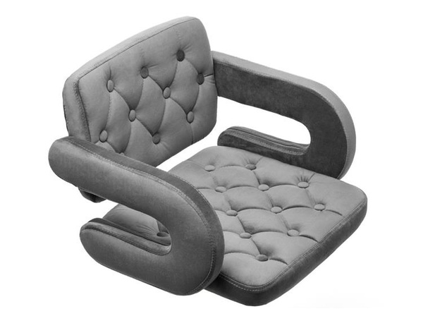 HR8403W Grafit modern velúr szék