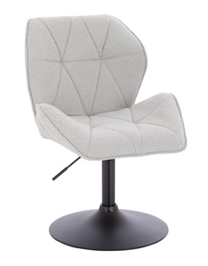 HR212N Szürke modern boucle szék fekete lábbal