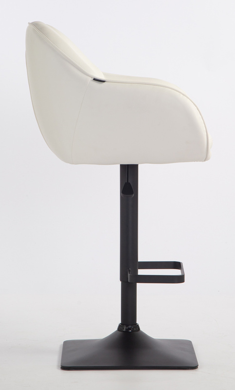 HR2055KW Fehér Modern Műbőr Szék Fekete lábbal