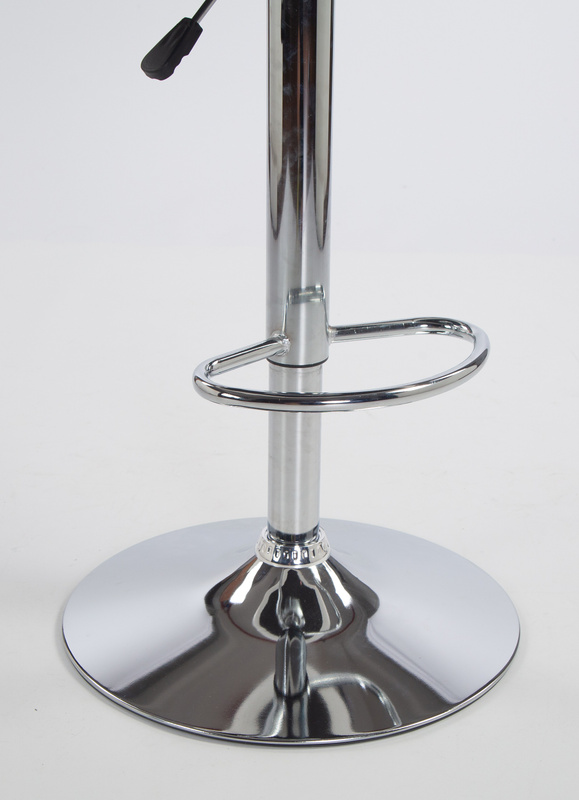 HR2055W Fehér Modern Műbőr Szék Krómozott lábbal