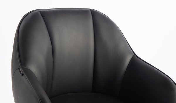HR2055KW Fekete Modern Műbőr Szék Fekete lábbal