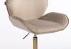 HR350CROSS Latte modern velúr szék arany lábbal