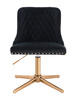 HR940CROSS Fekete Modern Velúr Szék Arany lábbal