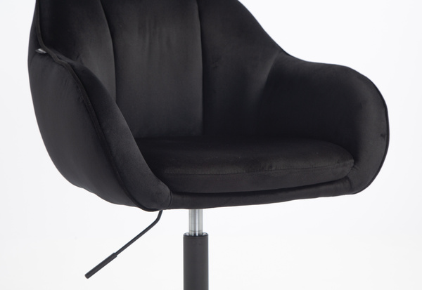 HR2055N Fekete Modern Velúr Szék Fekete lábbal