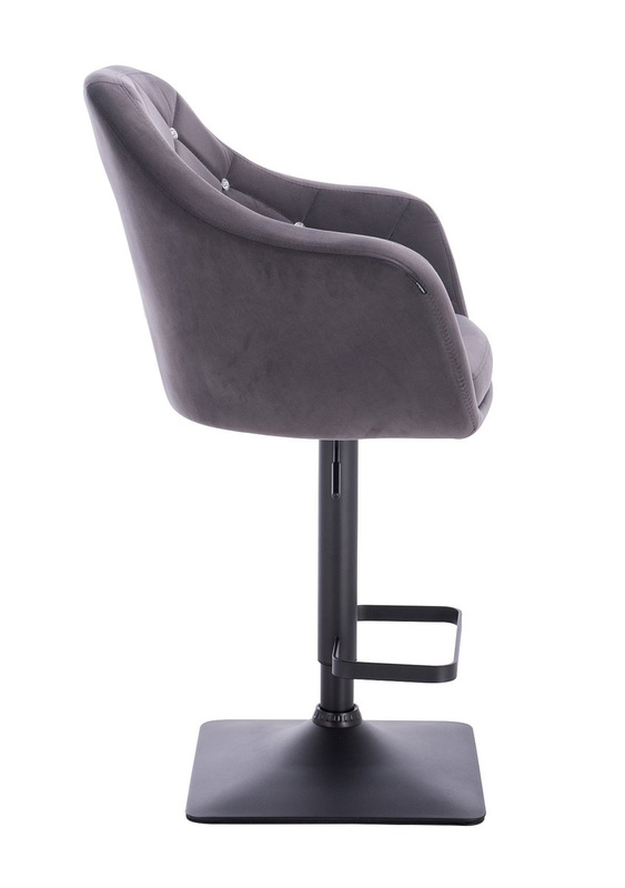 HR830KW Grafit Modern Velúr Szék fekete lábbal