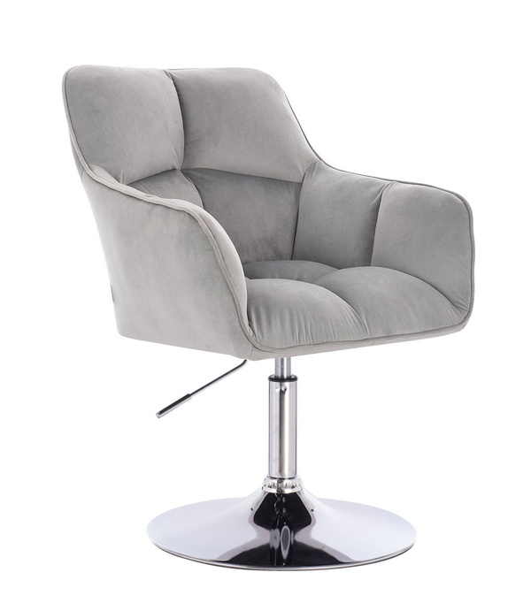 HR550N Acél modern velúr szék krómozott lábbal