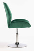 HR350N Sötétzöld modern velúr szék krómozott lábbal