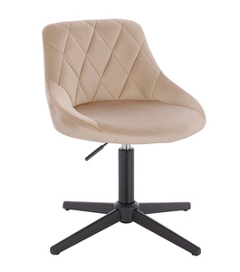 HR1054CROSS Latte modern velúr szék fekete lábbal