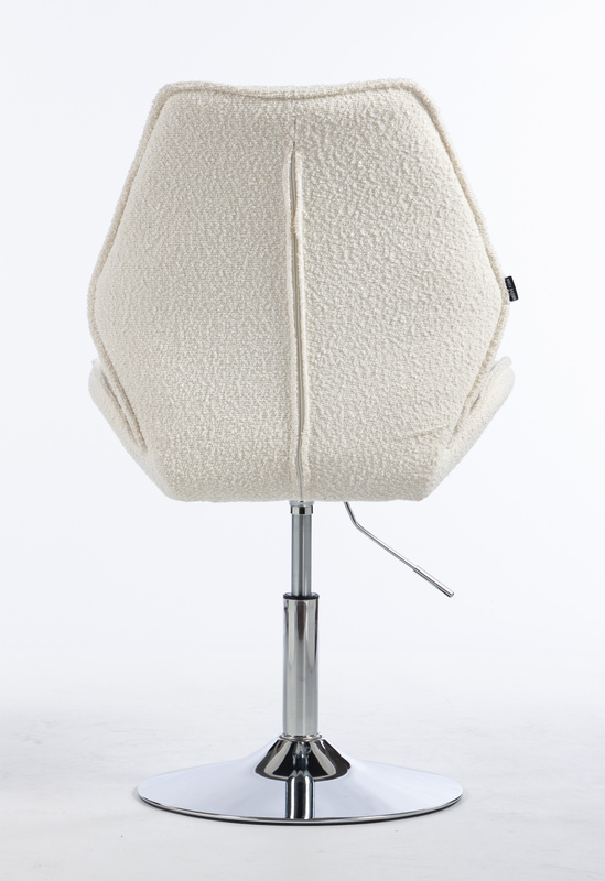 HR350N Krémszínű modern boucle szék krómozott lábbal