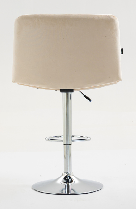 HR150W Krémszínű Modern Velúr Szék Krómozott lábbal