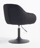 HR2055N Fekete Modern Velúr Szék Fekete lábbal