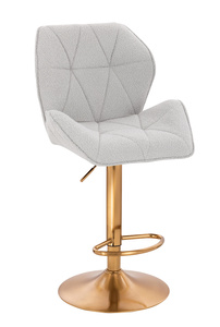 HR212W Szürke modern boucle szék arany lábbal