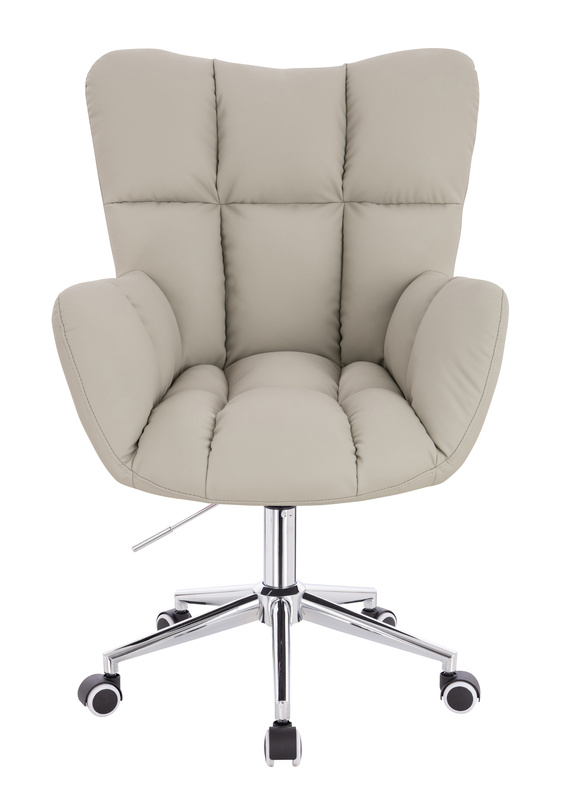 HR650K Ecru Műbőr Premium Soft szék krómozott lábbal