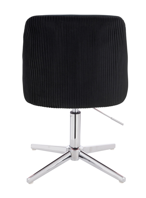 HR920CROSS Fekete Modern Velúr Szék Krómozott lábbal