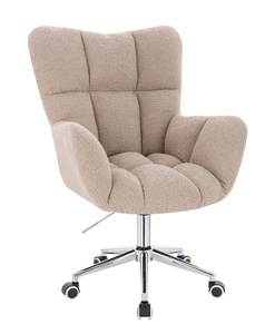 HR650K Latte modern boucle szék krómozott lábbal