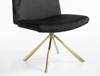 HR150 CSILLAGLÁB Fekete Modern Velúr Szék Arany lábbal