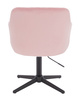 HR190CROSS Púder Rózsaszín Modern Velúr Szék Fekete lábbal