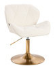 HR111N Krémszínű modern boucle szék arany lábbal