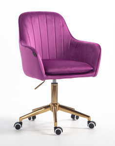 HR2022K Fukszia modern velúr szék arany lábbal